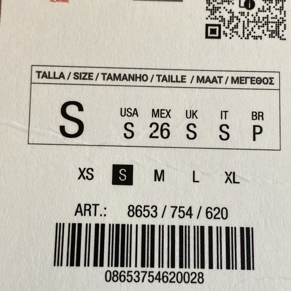 🌹NWT. Zara Pink Textured Floral Mini Dress. Size S. - Picture 7 of 10